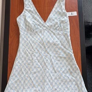 Your Favorite Plaid Deep V Neck Mini Dress NWT